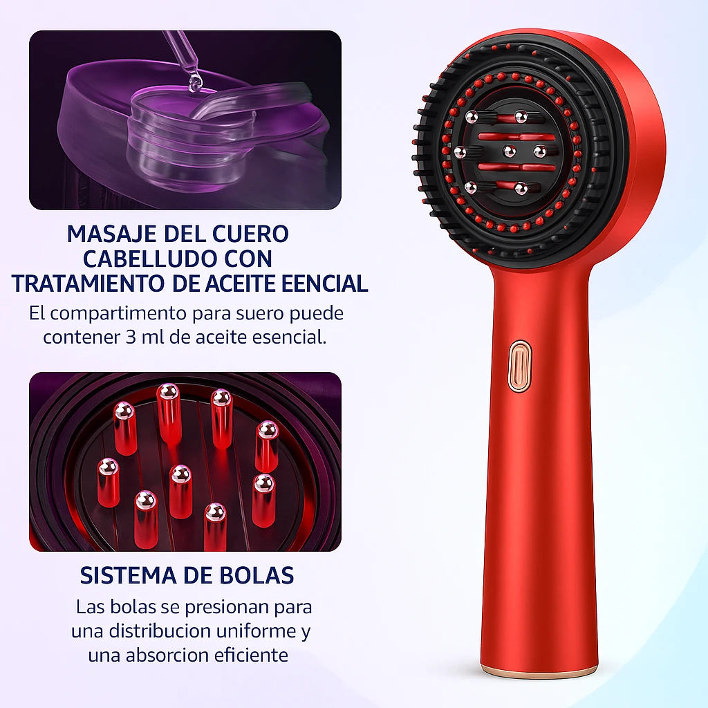 Cepillo Anticaída LED 🌿 | Estimula el Crecimiento y Relaja | Envío Gratis