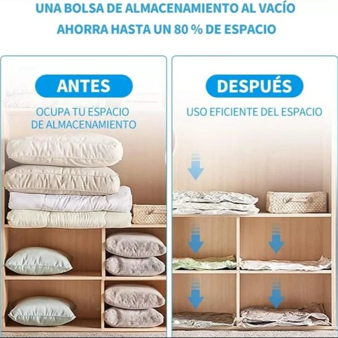 5 Bolsas al Vacío + Bomba Portátil ¡Con Envío Gratis! 🚚