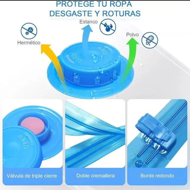 5 Bolsas al Vacío + Bomba Portátil ¡Con Envío Gratis! 🚚