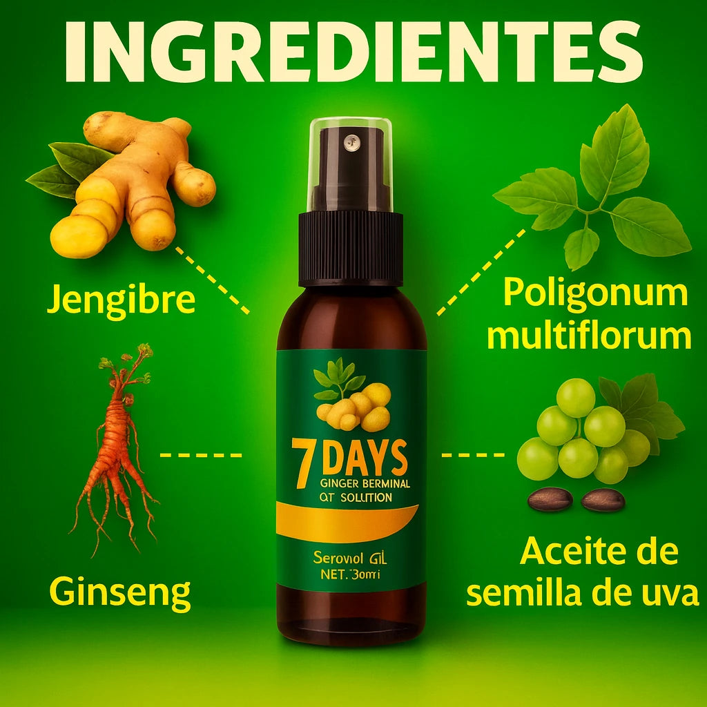 🌿Tu cabello más fuerte - Tónico de Jengibre - Envío Gratis